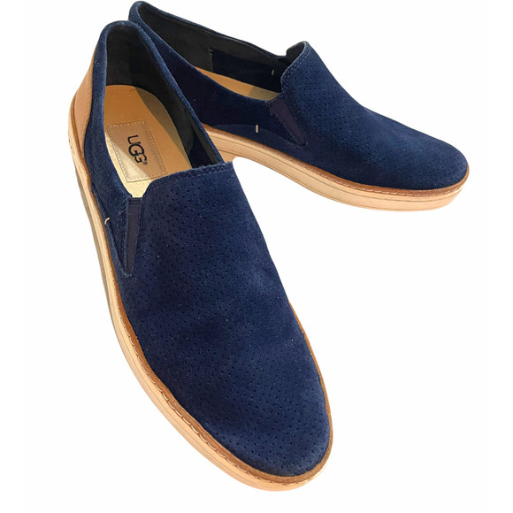 UGG ADLEY PERF BLUE SLIP ON SNEAKERS SZ 10 main image 4